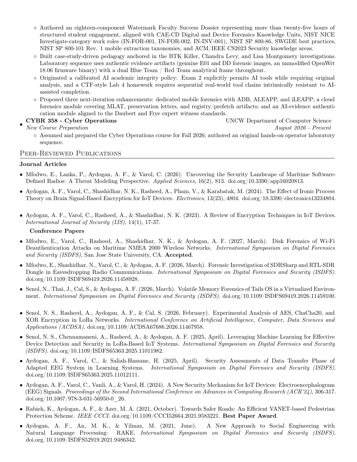 Curriculum vitae, page 3 of 8