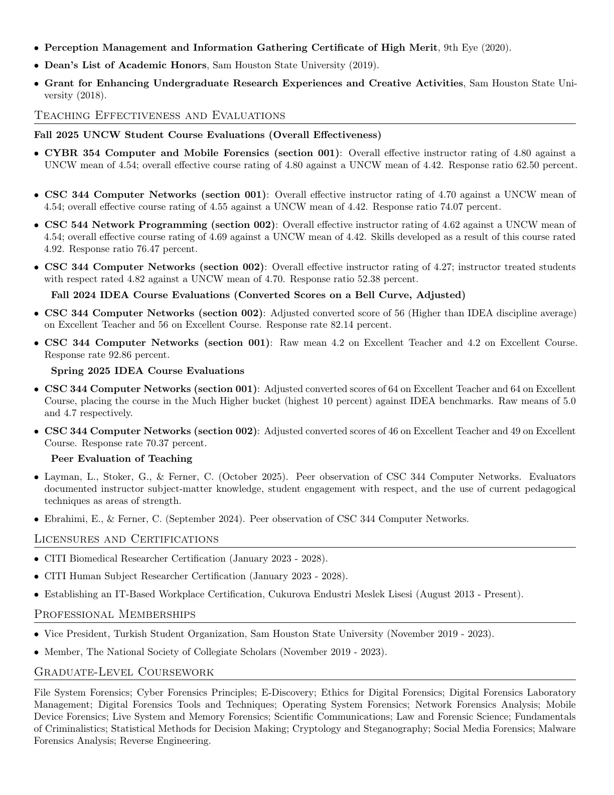 Curriculum vitae, page 7 of 8